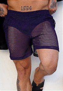 Shorts Arrastão Azul Marinho