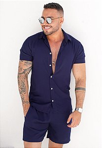 Conjunto Viscolinho Azul Marinho