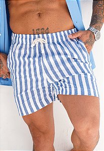 Shorts Linho Listrado
