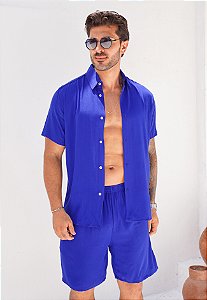 Conjunto Viscose Azul Royal