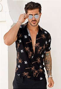 Camisa Viscolinho Estampada