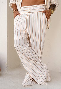 Calça Pantalona Listrada
