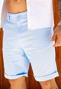 Bermuda Linho Azul Bebê