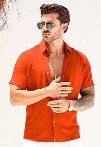 Camisa Viscolinho Terracota