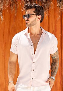 Camisa Viscolinho Rosa Bebê