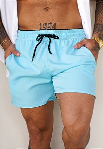 Shorts Tactel Azul Bebê