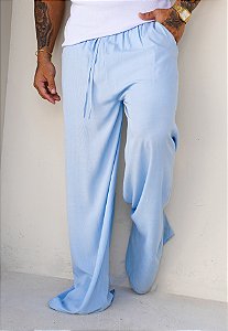 Calça Pantalona Azul Bebê