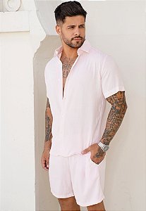 Conjunto Viscolinho Rosa Bebê