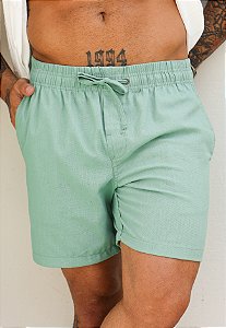 Shorts Linho Premium Verde Menta