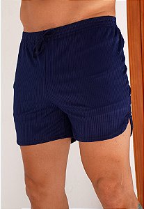 Shorts Canelado Azul Marinho
