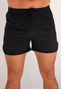 Shorts Canelado Preto