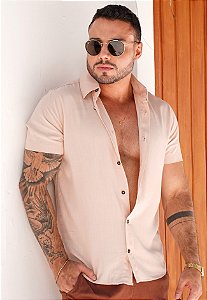 Camisa Viscolinho Bege