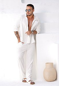 Conjunto Linho Listrado