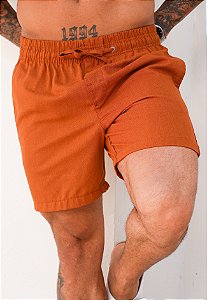 Shorts Linho Premium Terracota
