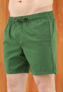 Shorts Linho Premium Verde Militar