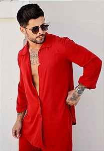 Max Camisa Viscolinho Terracota