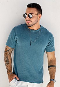 Camiseta Texturizada Azul Petróleo
