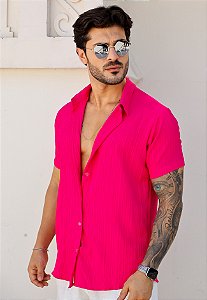 Camisa Plissada Rosa