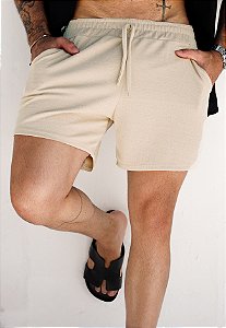 Shorts Linho Jacquard Areia