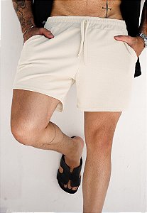 Shorts Linho Jacquard Marfim