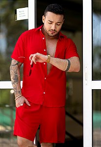 Conjunto Viscose Vermelho