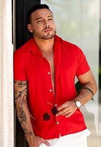 Camisa Viscose Vermelha