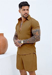 Conjunto Viscolinho Caramelo