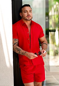 Conjunto Linho Vermelho