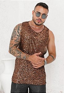 Regata Paetê Cobre (SOB ENCOMENDA - LEIA A DESCRIÇÃO)