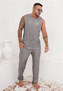 Conjunto Paetê Prata