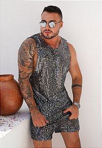 Conjunto Paetê Grafite (SOB ENCOMENDA - LEIA A DESCRIÇÃO)