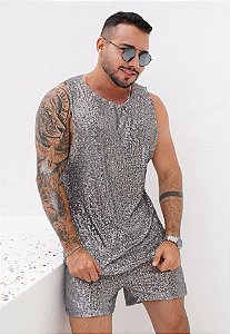 Conjunto Paetê Prata (SOB ENCOMENDA - LEIA A DESCRIÇÃO)