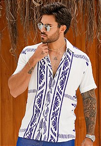 Camisa Viscolinho Estampada