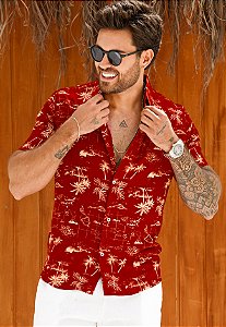 Camisa Viscolinho Estampada