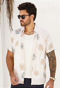 Camisa Viscolinho Estampada