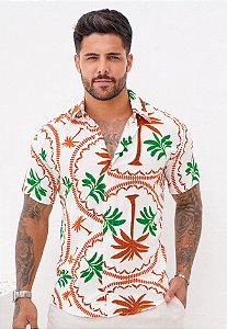Camisa Viscolinho Estampada