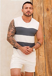 Conjunto Machão Bicolor Off White