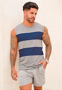 Conjunto Machão Bicolor Cinza