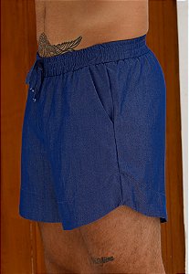Mini Shorts Tencel Azul Jeans Escuro