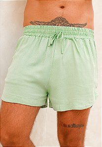 Mini Shorts Viscolinho Verde Menta