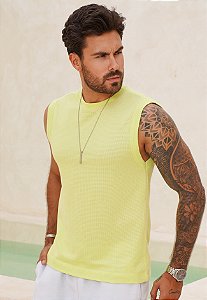 Regata Machão Texturizada Verde Lima