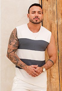 Regata Machão Bicolor Off White