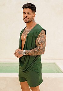 Conjunto Decote Verde Militar