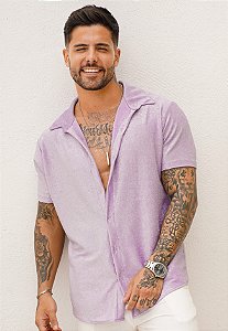 Camisa Lurex Lilás