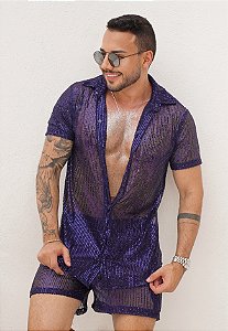 Conjunto Paetê Azul Marinho