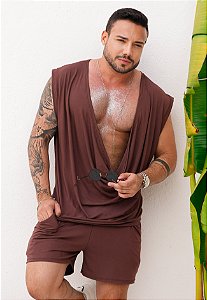 Conjunto Decote Marrom