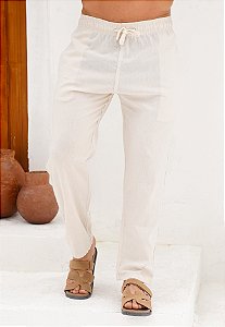 Calça Linho Off White