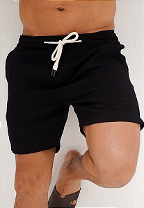 Shorts Alfaiataria Linho Preto