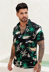 Camisa Viscose Estampada