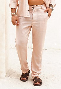 Calça Linho Rosa Bebê